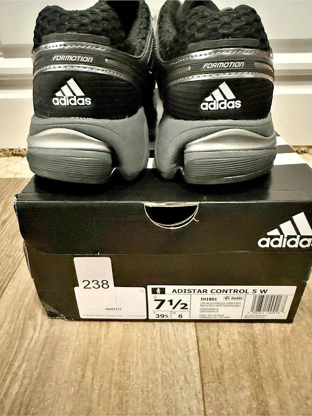 Adidas Adistar Control 5 Women's Athletic Shoes Black & Gray US 7.5 NWT